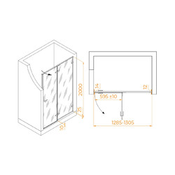 Душевая дверь RGW Stilvoll SV-004Gr 130х200