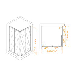 Душевой уголок RGW Passage PA-030 100x100
