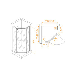 Душевой уголок RGW Passage PA-081 80х80, стекло матовое