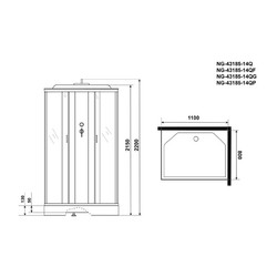 Душевая кабина Niagara Classic NG-43185-14QP 110х80 РАСПРОДАЖА