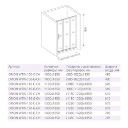 Душевая дверь Good Door ORION WTW-100-C-CH РАСПРОДАЖА