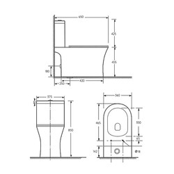 Унитаз напольный Roxen Urban 600190-01, с крышкой дюропласт soft-close