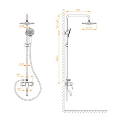 Душевая стойка RGW SP-25