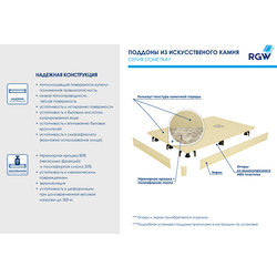 Душевой поддон RGW ST-0088Be Бежевый 80x80