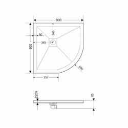 Душевой поддон RGW ST/R-0099Tr Терракот 90x90