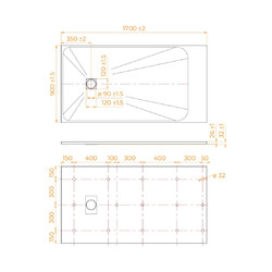Душевой поддон RGW TSS-179W Белый 90х170