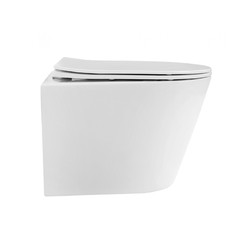 Унитаз подвесной ABBER Bequem AC1102T, с крышкой дюропласт SoftClose
