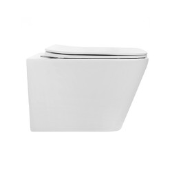 Унитаз подвесной ABBER Rechteck AC1201T, с крышкой дюропласт SoftClose