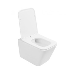 Унитаз подвесной ABBER Rechteck AC1201T, с крышкой дюропласт SoftClose
