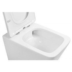 Унитаз подвесной ABBER Rechteck AC1201T, с крышкой дюропласт SoftClose