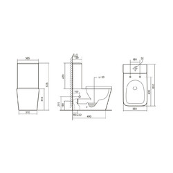 Унитаз напольный ABBER Rechteck AC1210TMB, с крышкой дюропласт SoftClose