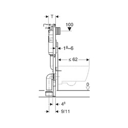 Инсталляция для унитаза Geberit Alpha 458.233.00.2, с кнопкой Alpha20 (белая)