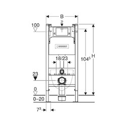 Инсталляция для унитаза Geberit Alpha 458.233.00.2, с кнопкой Alpha 20 (глянцевый хром)