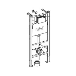 Инсталляция для унитаза Geberit Alpha 458.233.00.2, с кнопкой Alpha 35 (белая)