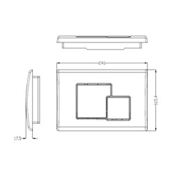 Комплект инсталляции WeltWasser Marberg 507 SE с чёрной кнопкой и унитазом Teymi Lina VORTEX T40110