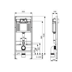 Комплект инсталляции TECE base 2.0 4в1 9400412 с кнопкой хром и унитазом Teymi Lina VORTEX T40110