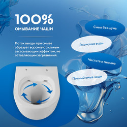 Унитаз подвесной Amore di Mare Delio P203, с крышкой дюропласт SoftClose