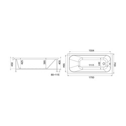 Акриловая ванна Jacob Delafon Trocadero E6D353RU-00 170х70