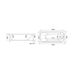 Акриловая ванна Jacob Delafon Trocadero E6D354RU-00 170х75