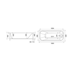 Акриловая ванна Jacob Delafon Trocadero E6D355RU-00 180х80