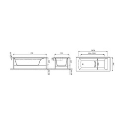 Акриловая ванна Jacob Delafon Ove E6D302RU-00 170х70