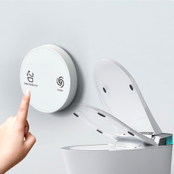 Электронный подвесной унитаз-биде Timo ТЕ-751B с инсталляцией и чёрной матовой клавишей