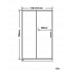 Душевая дверь Timo TD-TD-120/03F-6 195x120