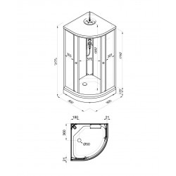 Душевая кабина Triton Грэй 90х90 А