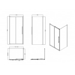 Душевой уголок Esbano ESF-129PS-GM 120х90
