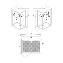 Душевая кабина Esbano EST-129CKRU 120x90