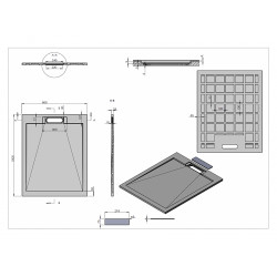 Душевой поддон ESBANO ESP-LX108W 100х80