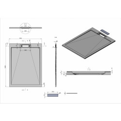 Душевой поддон ESBANO ESP-LX129B 120х90