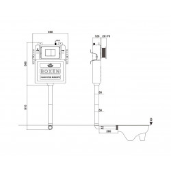 Бачок скрытого монтажа 3 в 1 Roxen Attach 945175