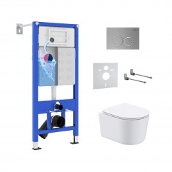 Комплект инсталляции и унитаза 6 в 1 Roxen StounFix Dual Fresh 919136