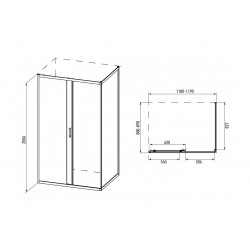 Душевой уголок IVA E4SB129T 120x90