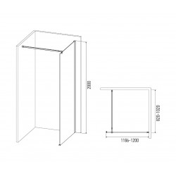Душевая перегородка IVA WIX120T 120x200