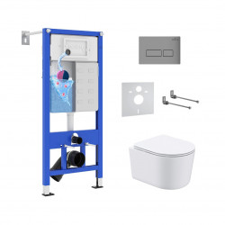 Комплект инсталляции и унитаза 6 в 1 Roxen StounFix Dual Fresh 943570