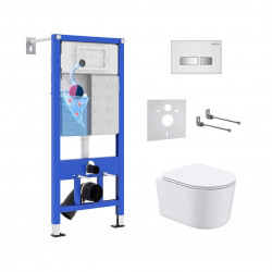 Комплект инсталляции и унитаза 6 в 1 Roxen StounFix Dual Fresh 964407