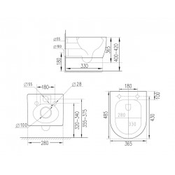 Комплект инсталляции и унитаза 6 в 1 Roxen StounFix Dual Fresh 953833