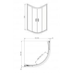 Душевой уголок Adema Гласс Лайн 80х80 матовый