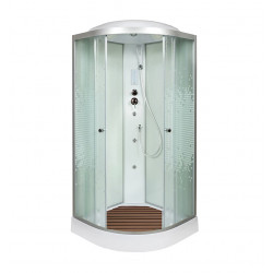 Душевая кабина с гидромассажем и электрикой DTO L909GM+EL+VST 90x90 со вставкой