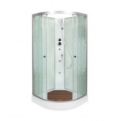 Душевая кабина с гидромассажем DTO L909NGM+VST 90x90 со вставкой