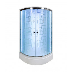 Душевая кабина с LED-подсветкой DTO EM2780LED 80x80