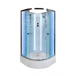 Душевая кабина с LED-подсветкой DTO EM2780NLED 80x80