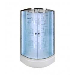 Душевая кабина с LED-подсветкой DTO EM2780NLED 80x80