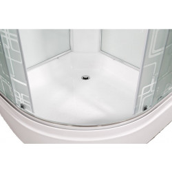 Душевая кабина с LED-подсветкой и гидромассажем DTO EM2780NLED+GM 80x80