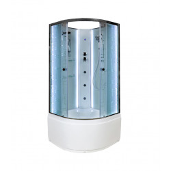 Душевая кабина с гидромассажем и LED-подсветкой DTO EM4580NLED+GM 80x80