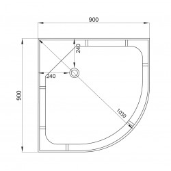 Душевая кабина AvaCan L909N AVA N 90x90 без крыши