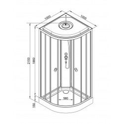Душевая кабина AvaCan L901 AVA O 100x100 стандартная