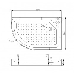 Душевая кабина AvaCan L902REL AVA O 120x80 с электрикой